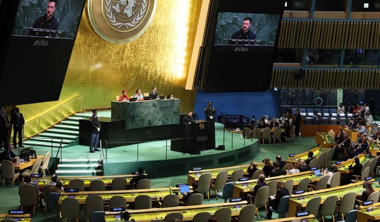  Zelenskyy at UN: ‘Weak’ global bodies can’t stop Putin, only ‘friends and weapons’ can