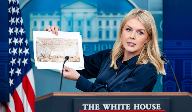 White House responds to reports Trump named new ballroom after himself