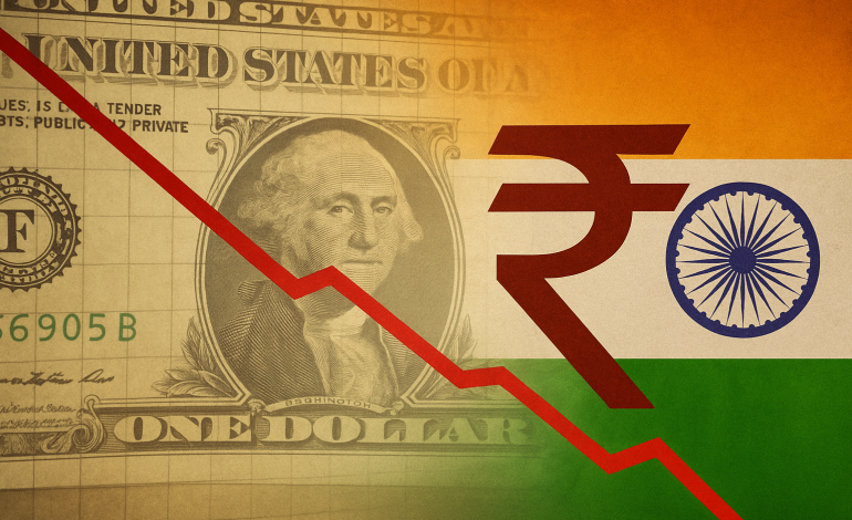 Rupee crashes to record low beyond 90 as FPI outflows, US trade standoff exerts pressure