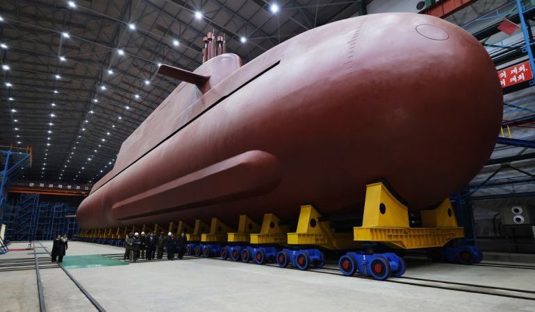 North Korea releases images of development of nuclear-powered submarine