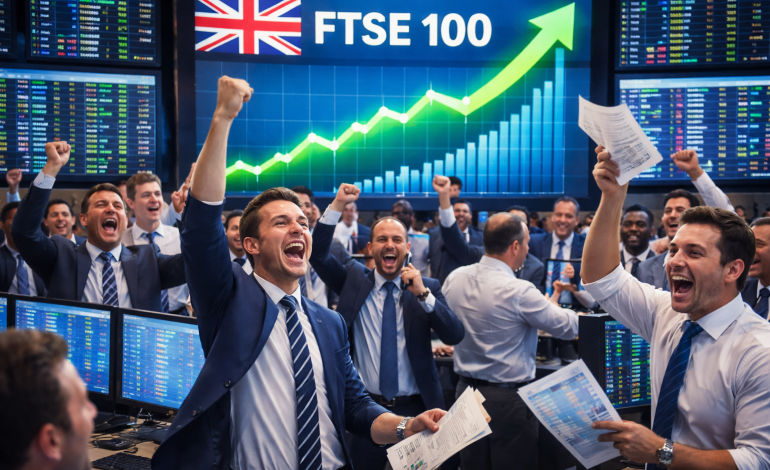 FTSE 100 Index soared to a record high thanks to these stocks