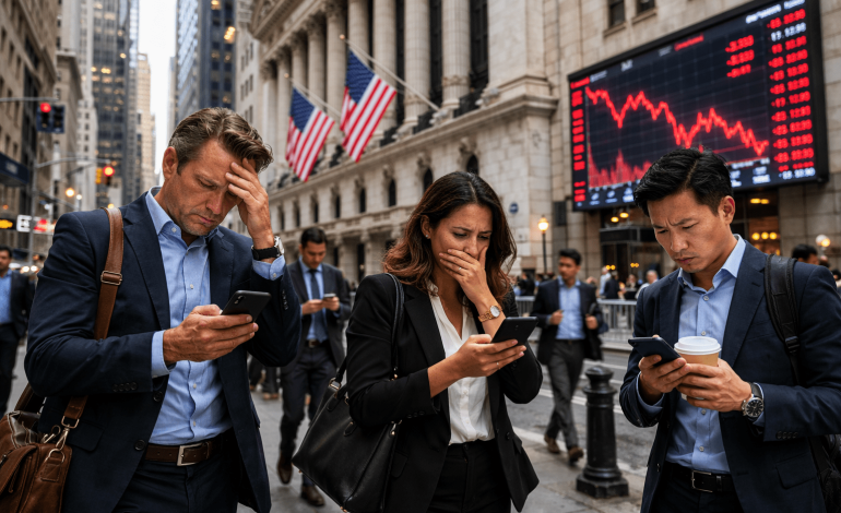 Dow Jones slips 300 points as Iran tensions, oil surge weigh on US stocks