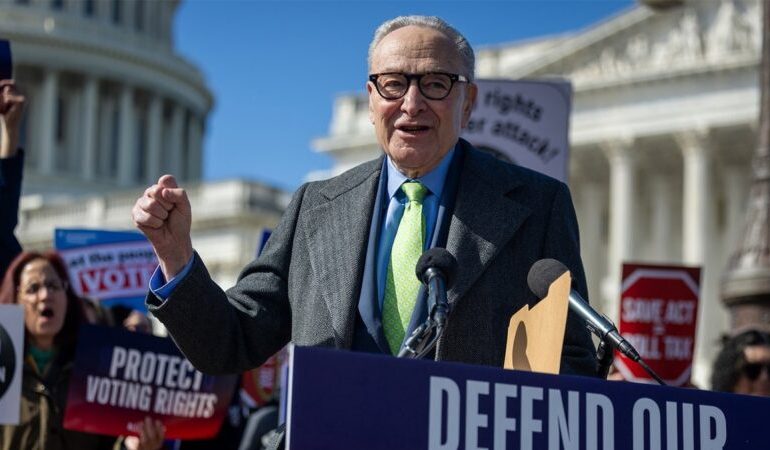 Schumer, Democrats say they support voter ID, then block GOP amendment to require it